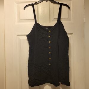 Black torrid blouse with tan buttons down the front size 1